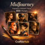 MidJourney Portrait Prompt Pack: 800+ Prompts for Realistic & Artistic People Art | CraftioHub