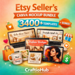 Etsy Seller's Canva Mockup Bundle: 3,400+ Templates + Bonus Freebies | CraftioHub