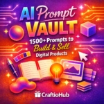 AI Prompt Vault: 1500+ Prompts to Build & Sell Digital Products | CraftioHub